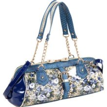 Nicole Lee Florence Floral Patent Shoulder Bag