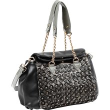 Nicole Lee Sheila Studded Scales Fold Over Satchel