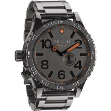 Nixon Mens 51-30 Tide Stainless Watch - Gray Bracelet - Gray Dial - A057 1235