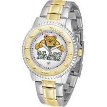 North Carolina A&T Aggies Mens Stainless 23Kt Watch