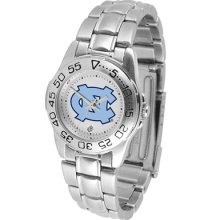 North Carolina Tar Heels Sport Steel Band-Ladies Watch