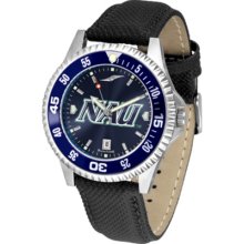 Northern Arizona (NAU) Lumberjacks Competitor AnoChrome Men's Watch with Nylon/Leather Band and Colored Bezel