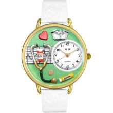 Nurse Green Watch in Gold
