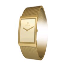 Obaku By Ingersoll Ladies Gold Dial Gold Stainless Steel Mesh Bracelet Watch