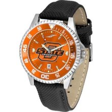 Oklahoma State Cowboys OSU NCAA Mens Leather Anochrome Watch ...