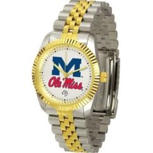 Ole Miss Rebels Men's Two Tone Gold Dress Watch