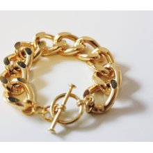 Original Gold Chain Bracelet with Toggle Clasp