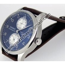 Parnis Blue Dial Power Reserve Seagull Automatic Movement Men Watch Freeshipping