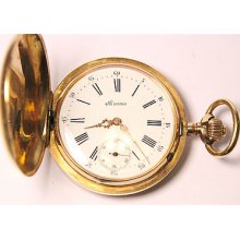 Pateck Geneve Pocket Watch - 14 Karat Gold Savonette