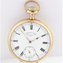 Patek Philippe Chronometro Gondolo 18k Gold Oversize 56mm Pocket Watch 122gr