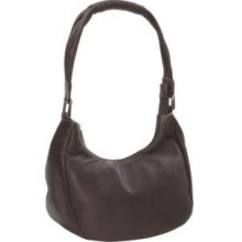 Piel Leather 2666-CHC Wrapped Handle Mini Hobo - Chocolate