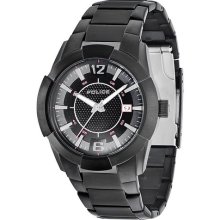 Police Pl-12547jsb-02m Men's Sincere Black Dial Black Ip Steel Bracelet Watch