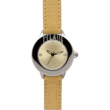 Prima Classe Women's PCD 930/EW Stainless Steel Beige Leather Gol ...