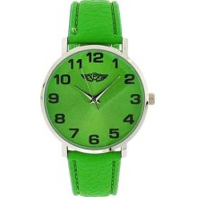 Prince London Green Pu Leather Strap Ladies Watch Pi-2012