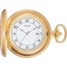 Pulsar Gold Tone Pocket Watch