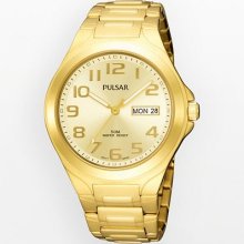 Pulsar Gold Tone Stainless Steel Watch - Pxn152 - Men