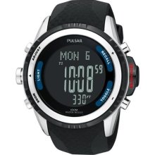 Pulsar PS7001 Men's Tech Gear Black Digital Dial Watch ...