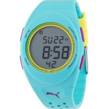 Puma Faas 250 Unisex Digital Watch With Lcd Dial Digital Display And Blue Plastic Or Pu Strap Pu910942008