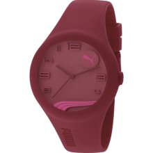 Puma Form Unisex Quartz Watch With Purple Dial Analogue Display And Purple Silicone Strap Pu103001004