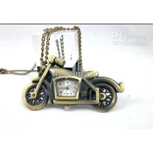 Quartz Pocket Watch Necklace With Chain For Gift Bronzy-plated Alloy