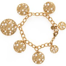 Radiance Goldtone Crystal Disc Bracelet