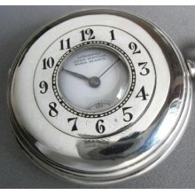 Rare & Unusual Antique Longines Demi Hunter Silver Old Pocket Watch Montre Uhren