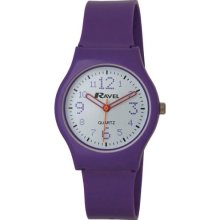 Ravel Girl's Quartz Watch With White Dial Analogue Display And Purple Plastic Or Pu Strap R1533.07
