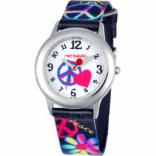 Red Balloon Peace And Love Stainless Steel Watch - Juniors