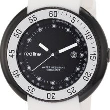 Red Line Men's 50069-bb-01-wht Driver Black Dial White Silicone Watch $495