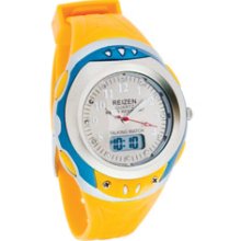 Reizen Digital Analog Water Resistant Talking Watch Yellow