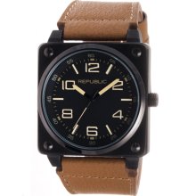 Republic Men's Leather Strap Aviation Watch (RP3103)