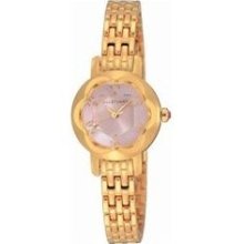 Ring Ladies Watch with Gold Metal Band ...