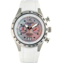 River Woods Women's RWC 1 L PD SCW Mother-of-pearl White Chronogr ...
