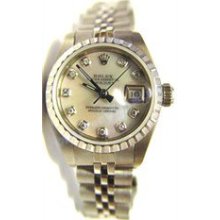 Rolex Ladies Datejust W/ Custom MOP Diamond Dial - 80's