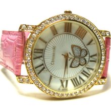 Rose Pink Strap Funky Butterfly Pearl Women Watch Bug6 Rose Pink Strap Funky Butterfly Pearl Women Watch Bug6