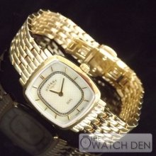 Rotary Ladies Ultra Slim Gold Plated Watch - Lb08102/40