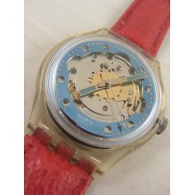 Sak101 Swatch 1992 Red Ahead Automatic Classic Authentic