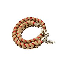 Sara Designs Khaki Coral Leather Bracelet