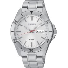 Seiko Mens Analog Stainless Watch - Silver Bracelet - Silver Dial - SGGA73