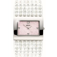 Seksy Model 4754.37 Ladies Analogue Made With Swarovski Crystal Leather Strap Watch