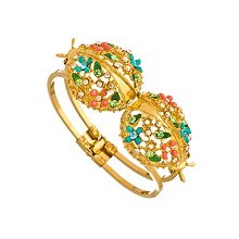 Shameless Jewelry Gold Enamel Ladybug Bracelet
