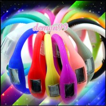 Silicone Rubber Digital Jelly Anion Negative Ion Sports Bracelet Wrist Watch