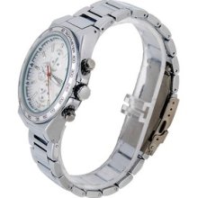 Silver Curren 8011 Men's Business Stainless Steel Analog Watch