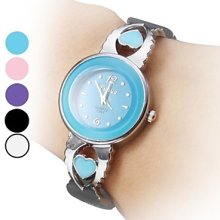 Silver Women's Casual Style Bracelet Steel Analog Quartz Watch