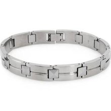 Simmons Gentlemens Bracelet Crafted In Stainless Steel And Tungsten.