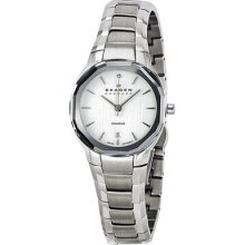 Skagen Black Label Architech Silver Dial Stainless Steel Ladies Watch 822ssxs