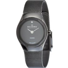 Skagen Watches Women's Black Dial Black IP Stainless Steel Black IP SS