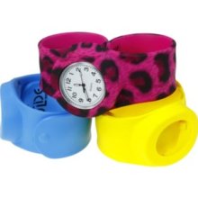 Slide Kids SLCP-JUHPCLUY Slap Creatures Hot Pink Cheetah, Light Blue