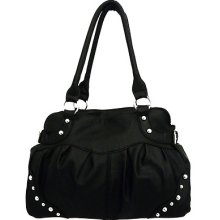 Soft Leatherette Double Handle Shoulder Bag Hobo Tote & Shopper Bag (6016)