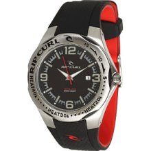 Solar Barrel Heat Bezel Polyurethane Watch Black